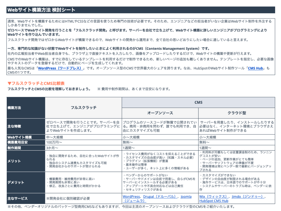 CMSを活用したWEBサイト作成ガイド & CMS選定シート_02
