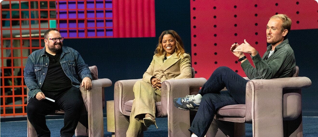 panelists on event stage