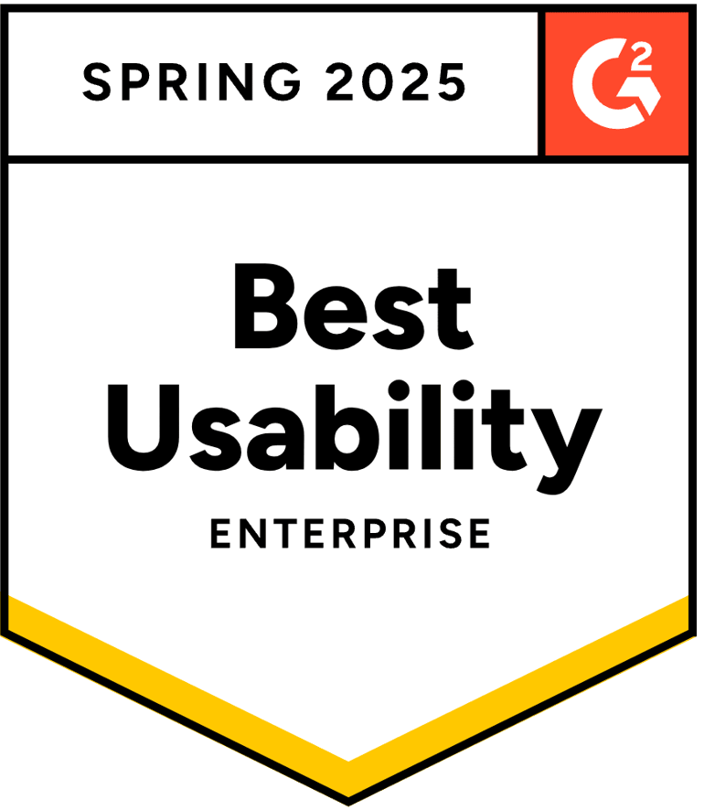 G2-Badge für Best Usability Enterprise Winter 2023