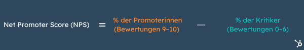 Formel fuer die Marketing KPI Net Promoter Score