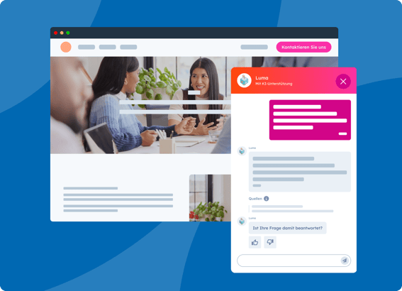 Vereinfachte Benutzeroberfläche in HubSpot, die den Helpdesk in Service Hub mit verschiedenen Unterhaltungen mit dem Kundensupport zeigt