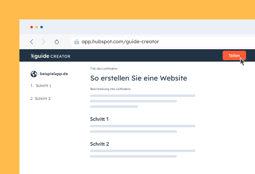 Teilen Sie Leitfäden mit Ihrer Kundschaft
