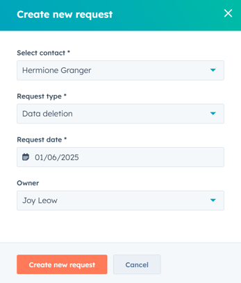 KB - create data request