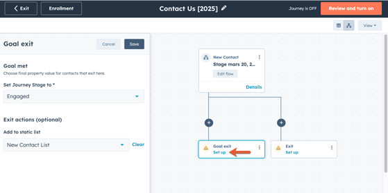 Festlegen Customer Journey Ziel Ende