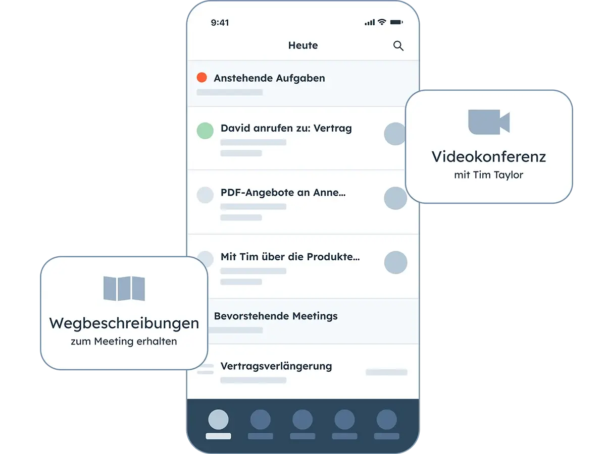 Anrufe wurden in der Mobil-App protokolliert