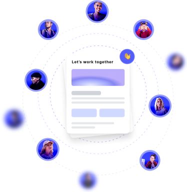 Illustration of Upfluence Marketplace network of 12M+ creators